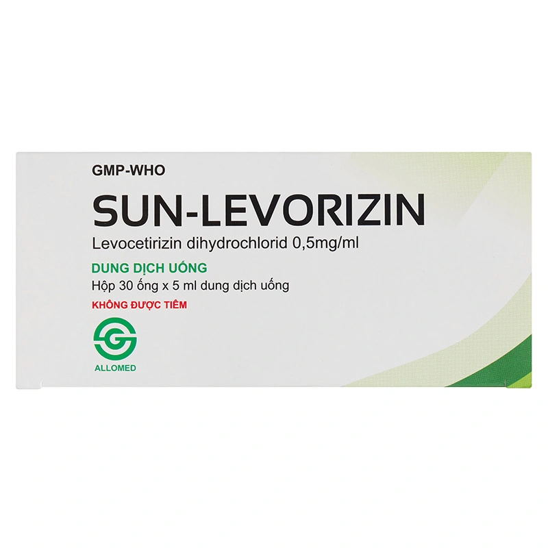 Dung dịch uống Sun-Levorizin 0.5mg/1ml trị triệu chứng viêm mũi dị ứng (30 ống x 5ml) - 4